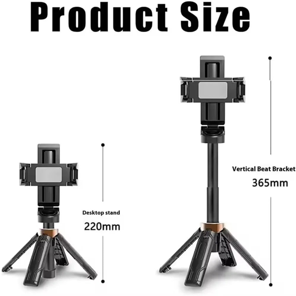 MEUYAG 2026 New Tripod, Phone Stand with Bluetooth Shutter, Wireless Selfie Stick Brackets with Phone Holder for Smartphone Came
