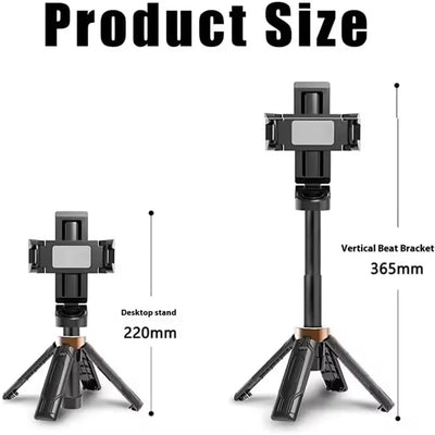 MEUYAG 2026 New Tripod, Phone Stand with Bluetooth Shutter, Wireless Selfie Stick Brackets with Phone Holder for Smartphone Came