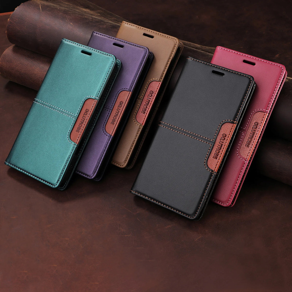 Magnetic Leather Case For iPhone 16 15 14 13 12 11 17 18 Pro Max 18Pro 15 Plus 17e 16e SE3 Business Flip Wallet Card Slot Cover