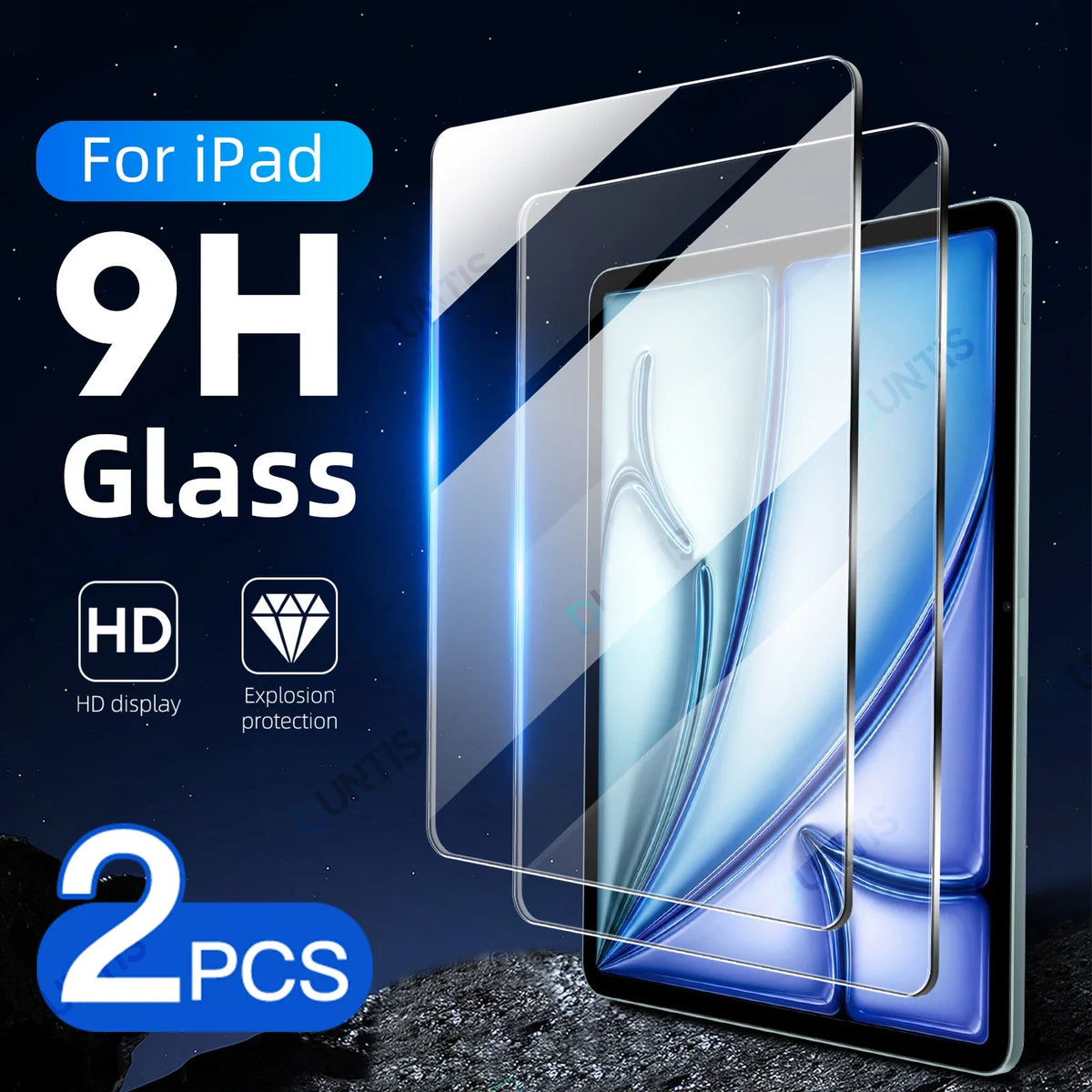 2Pcs Tempered Glass Screen Protector For iPad Pro Air 13 11 12.9 2025 M5 M4 M3 M2 Air 5 4 10th 9th Generation Mini 6 7 HD Film