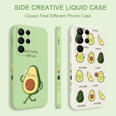 Avocado Family Phone Case For Samsung Galaxy S25 FE S24 S23 S22 S21 S20 Ultra Plus FE S10 S9 S10E Note 20 Ultra 10 9 Plus Cover