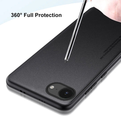 Luxury PU Leather Case for iPhone 16E Back Cover Silicone Shockproof Protection Phone Case for iPhone 16 E IPhone16E IPhone16 E