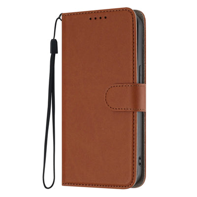 For iPhone 17 Pro Max Solid Color Luxury Leather Flip Case on For iPhone 17 16 15 14 13 12 Pro Max Plus 17 Air 16E Wallet Cover