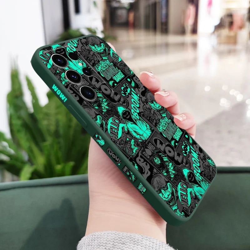 Blackened Clown Phone Case For Samsung Galaxy S25 S24 S23 S22 S21 S20 S10 S10E S9 Ultra Plus FE Note 20 Ultra 10 9 Plus Cover