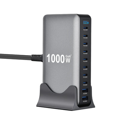 1000W GaN Charger USB C Fast Desktop 10Port USB Type C PD3.1 Charger Fast Charging for iPhone 17 16 15 Samsung S24 Xiaomi Laptop