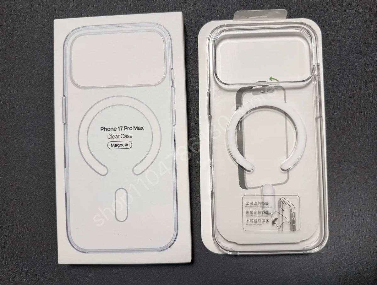 Original Transparent Phone Case For iPhone 17 Air 16 15 14 13 12 Pro Max Cases For Magsafe Animation Wireless Charging Cover