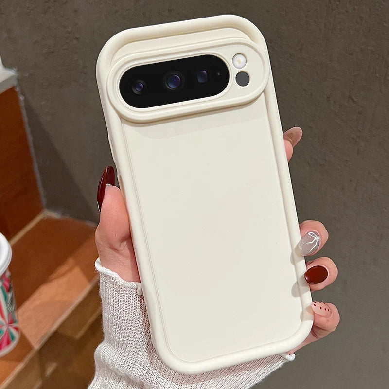 For Google Pixel 10 8 7 Pro 10 9 Pro XL 9A 8A 7A Soft TPU Case Shockproof Solid Color Silicone Phone Back Cover For Pixel 9 Pro