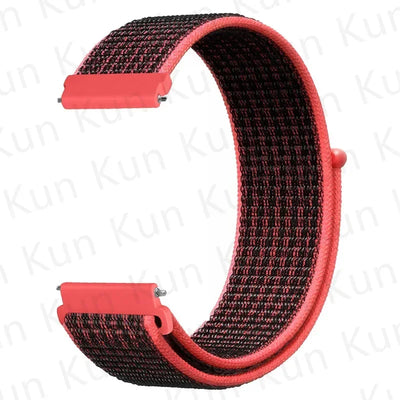 20mm 22mm Band For Samsung Galaxy Watch 6/5/4/5pro/4/6 Classic/active 2 Nylon loop sport bracelet huawei watch GT 4-2-2e-3 Strap