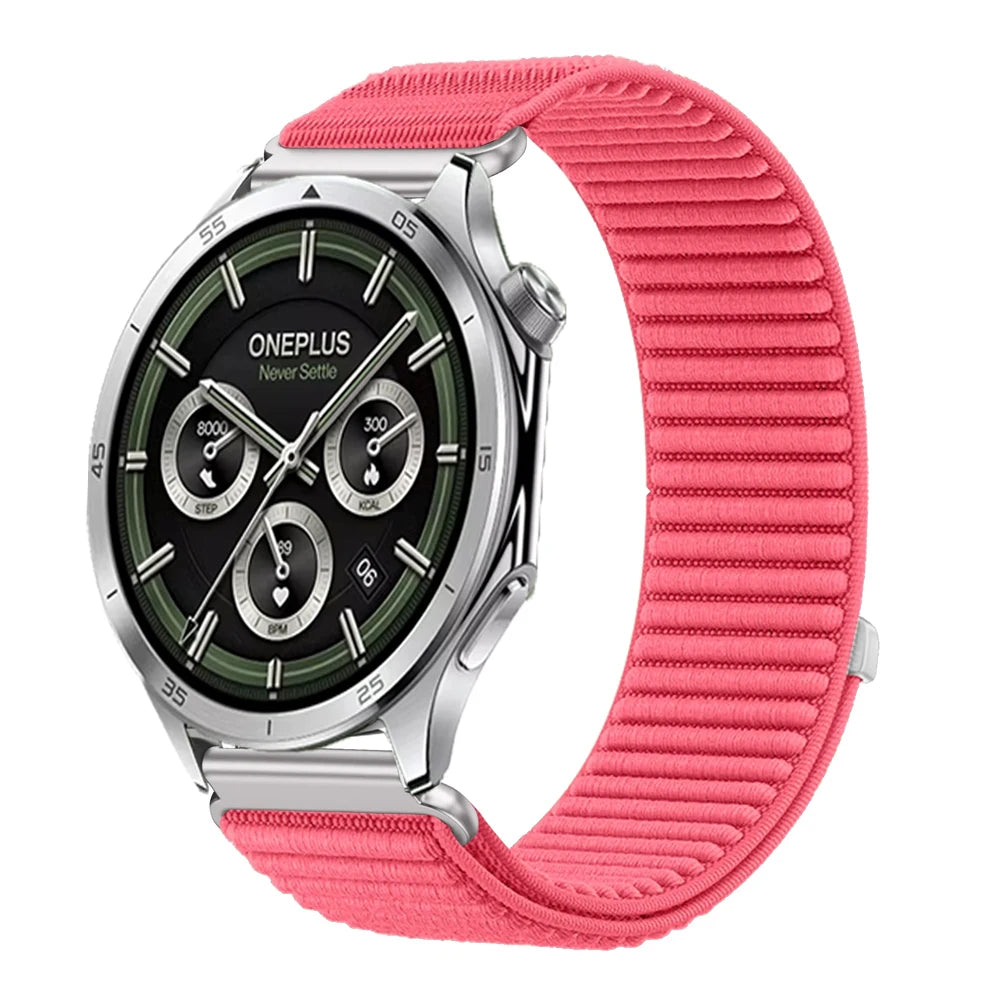18mm 22mm Wave Nylon Strap for Oneplus Watch 3 43mm 46mm/4 3 Lite/2/2R Sport Wristband for OPPO Watch S/X2/3/Huawei GT6 5 4 Band