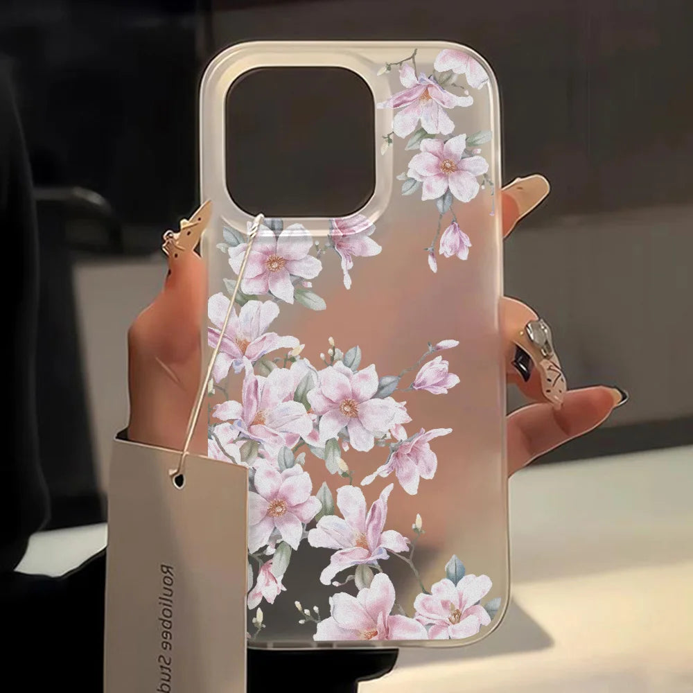 INS Flower Soft Phone Case for iPhone 17 Pro Max Case iPhone 16 13 12 Mini 14 11 15 Pro Max Plus Silicone Shockproof Back Cover