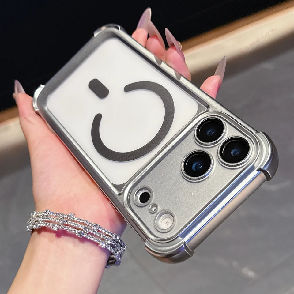 Luxury Magnetic Phone Case For iPhone 18 17 16 15 14 13 Pro Max Air 16 15 14 Plus 16Pro 17Pro Magsafe Shockproof Protector Cover