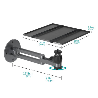 Projector Wall Mount Bracket Multi-angle Adjustable Foldable 360 Degrees Rotation Wall Support Aluminum Alloy Projector Stand