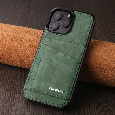 Premium Business Leather Case For iPhone 17 16 15 14 13 12 11 18 Pro Max Plus 17e16e 13Mini Magnetic Flip Wallet Card Solt Cover