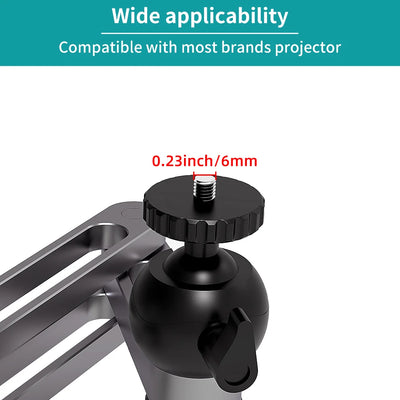 Projector Wall Mount Bracket Multi-angle Adjustable Foldable 360 Degrees Rotation Wall Support Aluminum Alloy Projector Stand