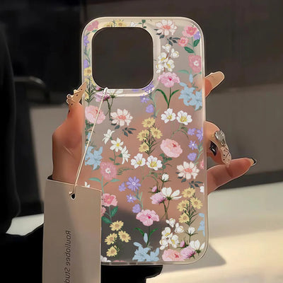 Flower Phone Case For iPhone 16 Pro Case iPhone 17 18 15 13 11 12 14 Pro Max Mini Shockproof Matte Transparent Aesthetic Cover