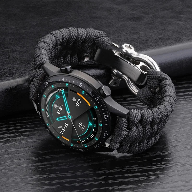 20mm 22mm 24mm Weave Nylon Sport Watch Strap for Men Women Universal Watch Band Bracelet Accessories with Tool