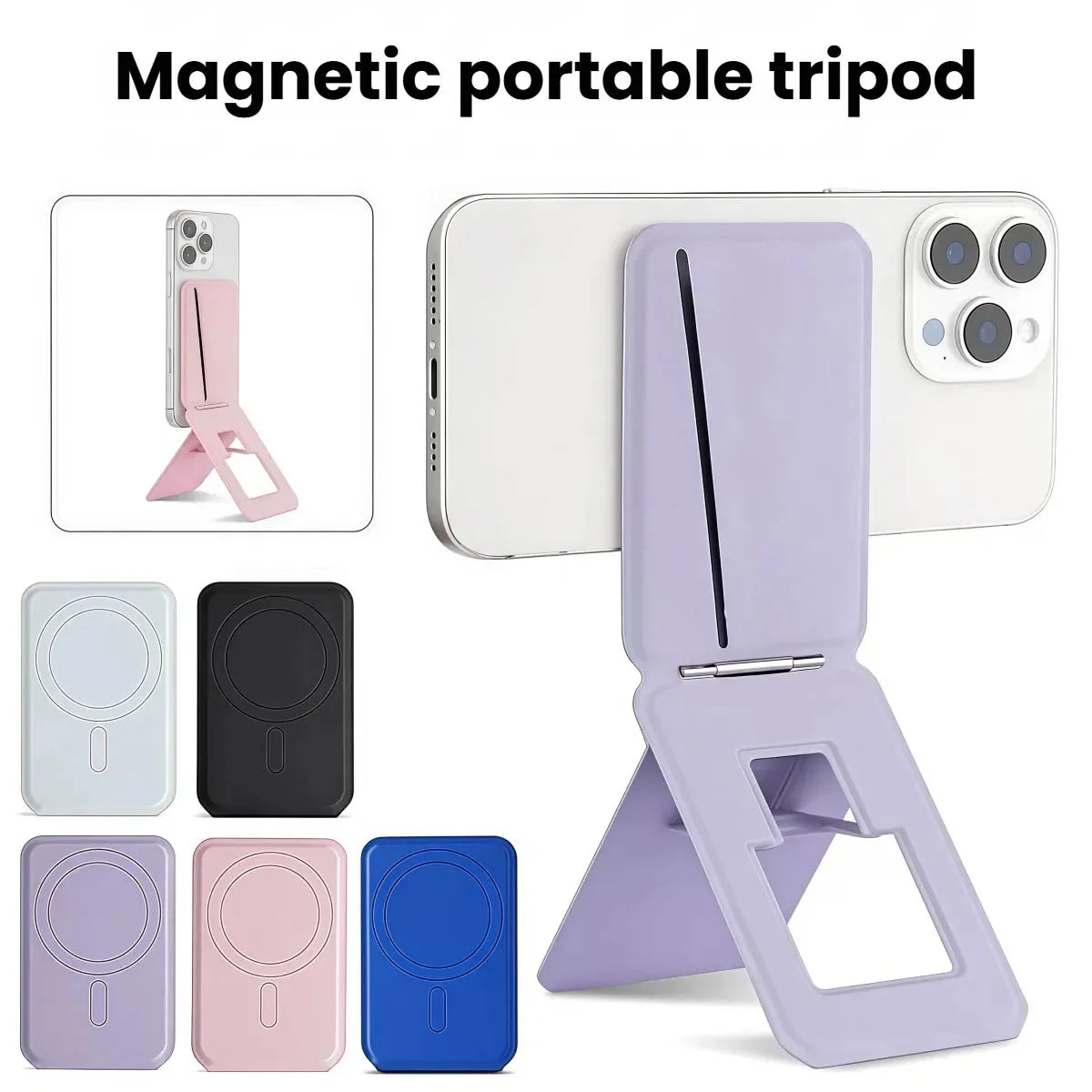 Mobile Tripod Stand Compatible With iPhone With Angle Adjustment And Powerful Magnets As Well for MagSafe Invisible Selfie Stick