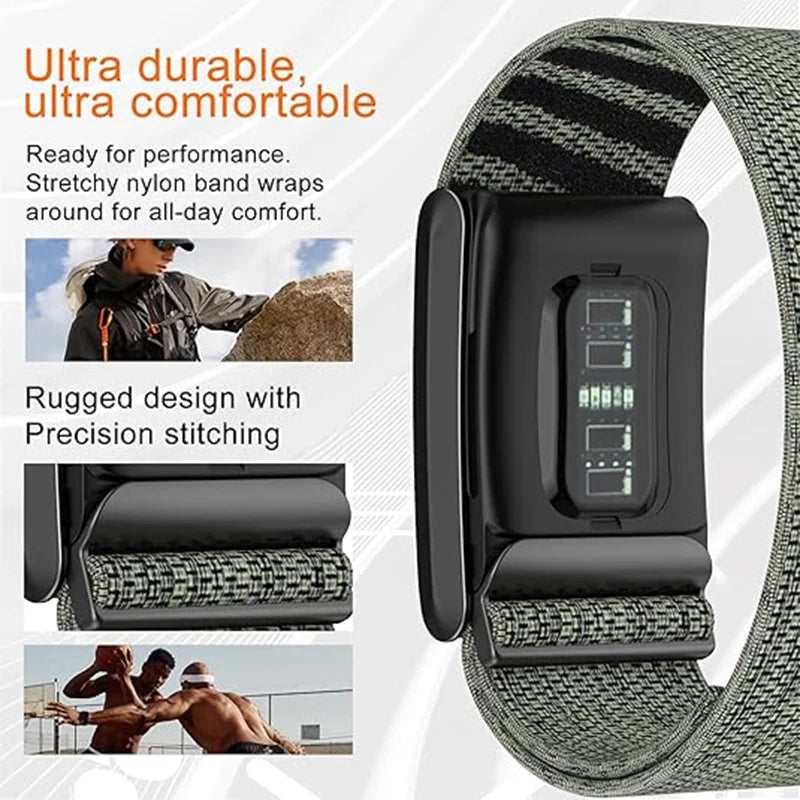 Nylon Sport Band Compatible with Whoop Band 4.0/5.0 Strap Men Women with Bumper Case, Breathable Nylon Adjustable Waterproof
