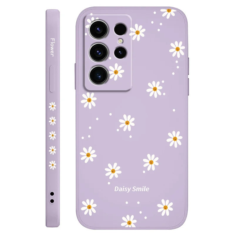 Smiling Daisy Phone Case For Samsung Galaxy S26 Plus Ultra Silicone Cover