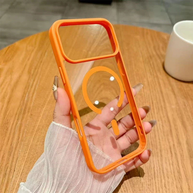 For Magsafe Wireless Charging Candy Color Matte Case For iPhone 18 17 16 15 14 13 12 Pro Max 16Plus Air 11 Magnetic Bumper Cover