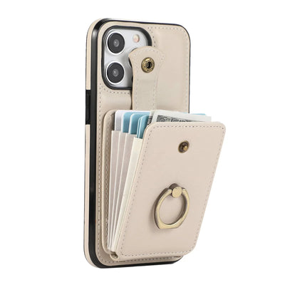 For iPhone 16/15/14 Pro Max 16 15 14 Plus Case Wallet with Card Holder, 360°Rotation Finger Ring Holder Kickstand, RFID Blocking