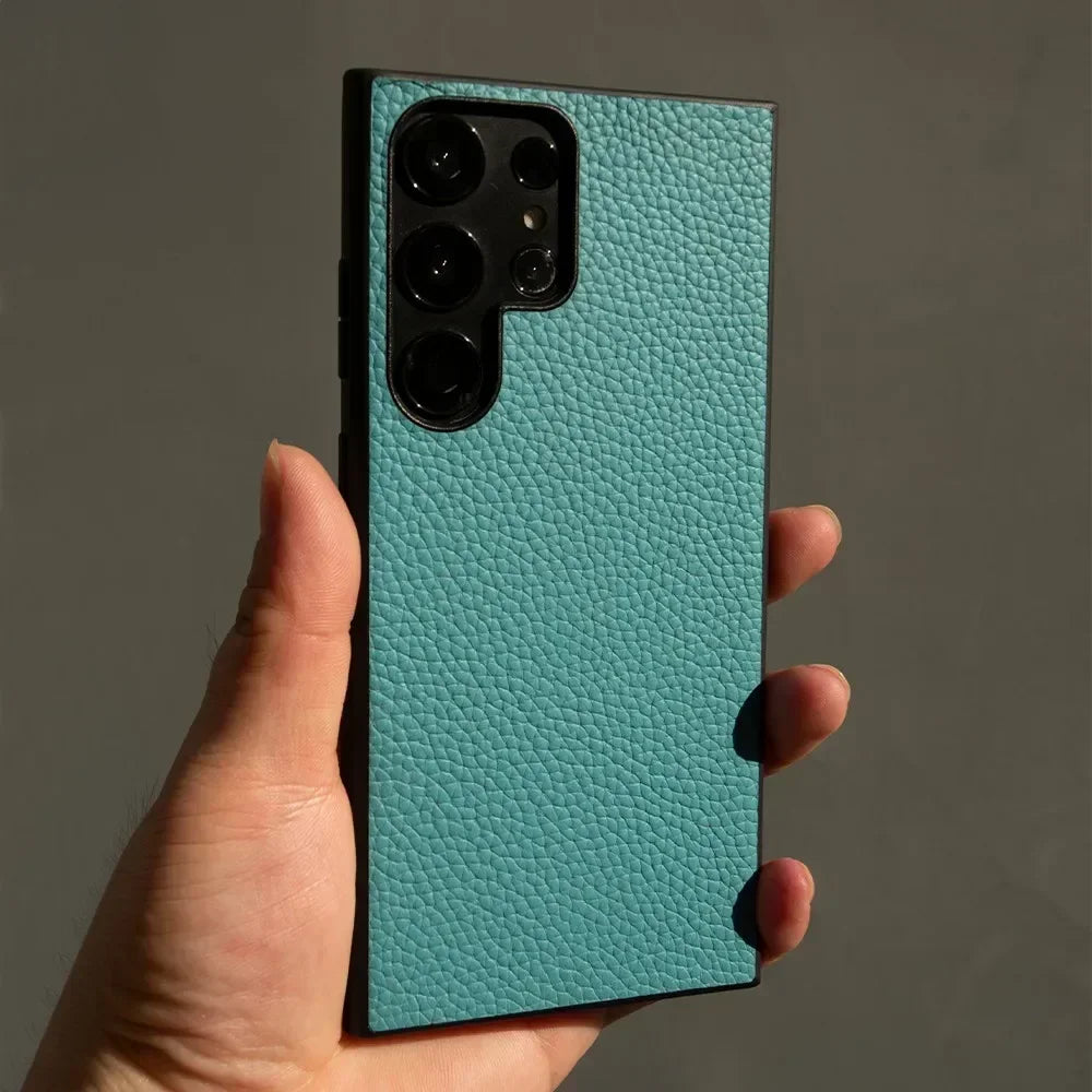Premium Genuine Leather Case for Samsung Galaxy S26 Ultra S23FE S22 S21FE S20 Cover Full Protection Shockproof Back Carcasa