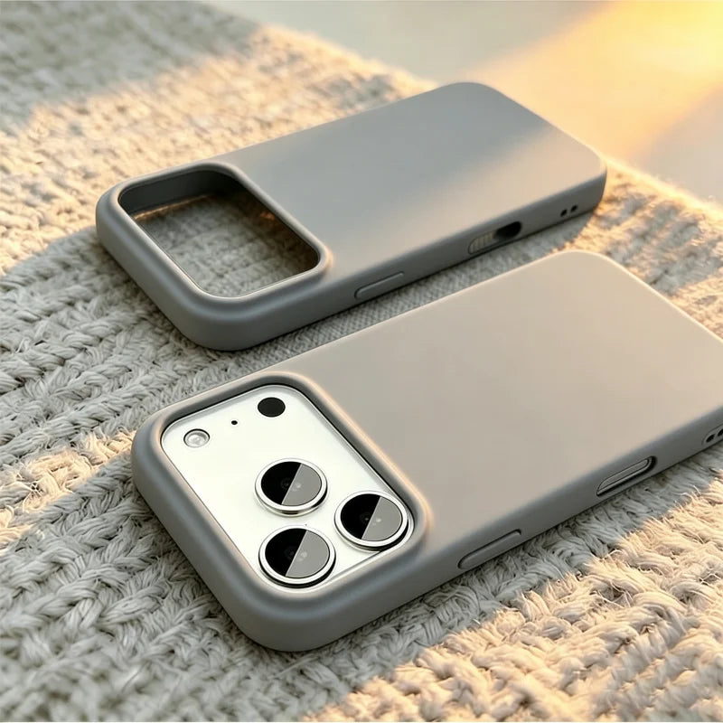 Official Original Liquid Silicone Phone Case for iPhone 18 Pro Max 17 16 15 11 12 14 13 18 Pro Max Shockproof Flannel Full Cover