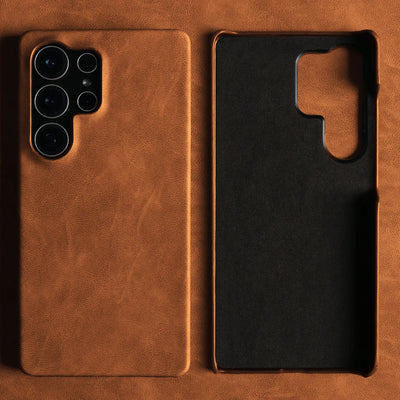 For Samsung S26 PLUS Leather Shockproof Phone Case for Galaxy S25 Edge S24 S23Ultra S22 S21 S20FE Fashion Business Cover Fundas