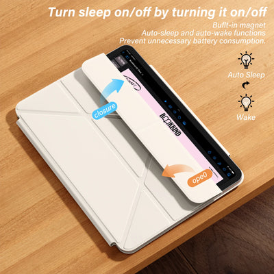 RBP Y-Shaped Folding Case Magnetic iPad A16 10/11th Gen, iPad Pro 11 13 12.9 Air 11 Air4/5 Mini 6 With Magnetic Detachable Cover