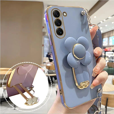 Rotating Windmill Holder Lanyard Strap Case For Samsung Galaxy S21 S20 S22 S23 S10 S9 S8 Note 10 20 Plus Ultra S21 S20 FE Cover
