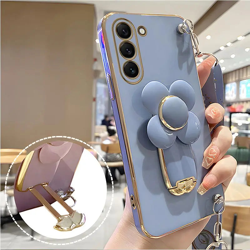 Rotating Windmill Holder Lanyard Strap Case For Samsung Galaxy S21 S20 S22 S23 S10 S9 S8 Note 10 20 Plus Ultra S21 S20 FE Cover