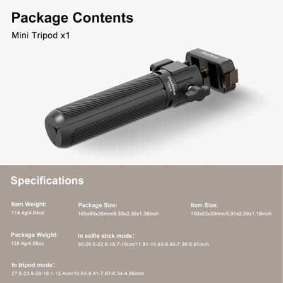 Mini Extension Tripod with Magnetic Quick Release For DJI Osmo Action 5 Pro/4/3, Osmo 360, 2-in-1 Extendable Selfie Stick Tripod