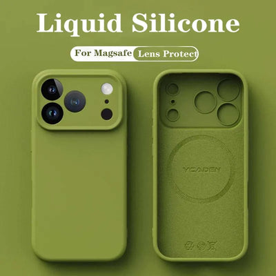 For iPhone 18 Pro Liquid Silicone Phone Case For iPhone 18 17 16 15 14 13 12 Pro Max Wireless Charging Skin Smooth Magsafe Cover