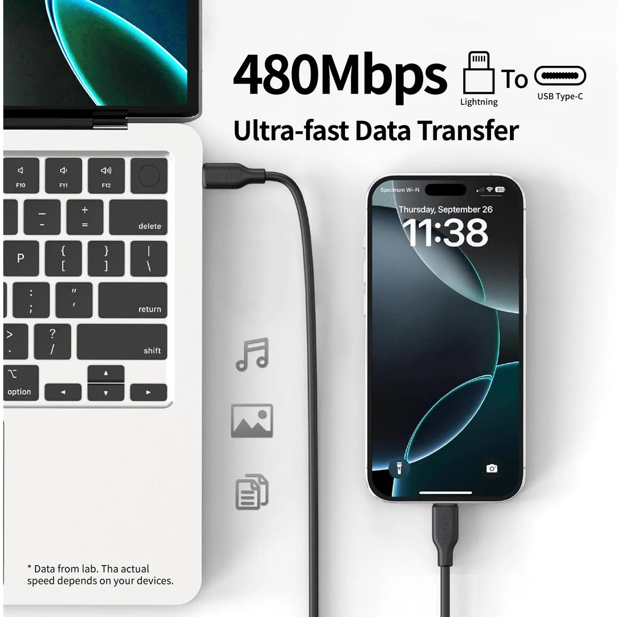 USB C to Lightning Cable for iPhone 14 13 12 11 Pro Max XS Plus 27W Fast Charging Cable Type C to Lightning for iPad MacBook