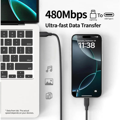 USB C to Lightning Cable for iPhone 14 13 12 11 Pro Max XS Plus 27W Fast Charging Cable Type C to Lightning for iPad MacBook