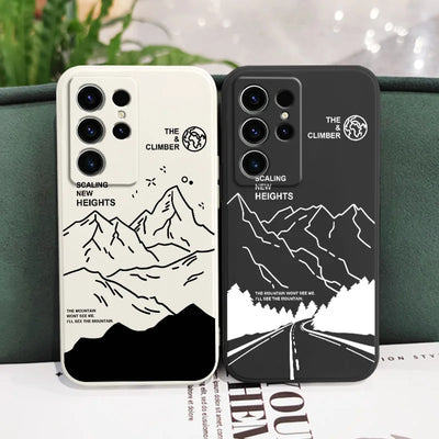 Climb Mountains Phone Case For Samsung Galaxy S25FE  S24 S23 S22 S21 S20 S10 S10E S9 Ultra Plus FE Note 20 Ultra 10 9 Plus Cover