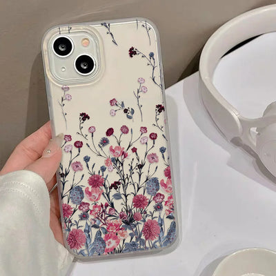 INS Flower Soft Phone Case for iPhone 17 Pro Max Case iPhone 16 13 12 Mini 14 11 15 Pro Max Plus Silicone Shockproof Back Cover