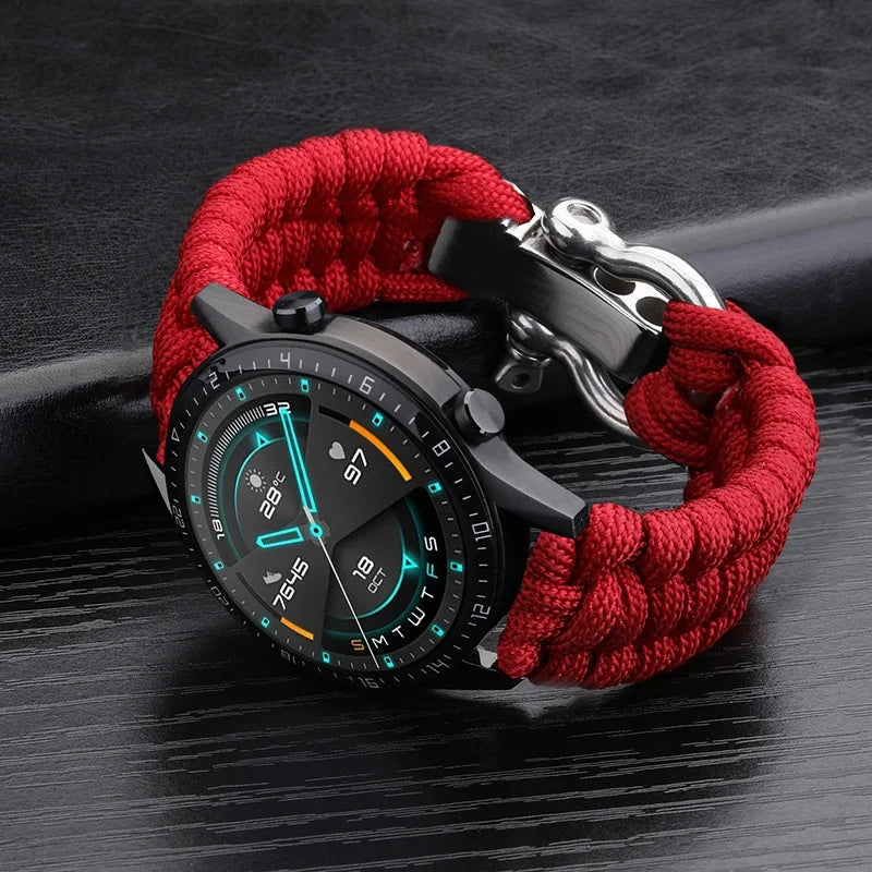 20mm 22mm 24mm Weave Nylon Sport Watch Strap for Men Women Universal Watch Band Bracelet Accessories with Tool