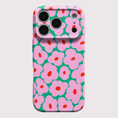 Coloful Full Cover Phone Case For iPhone 17 16 15 14 13 12 11 Pro Max Air 16ePlus XS Max X XR INS Flower Hard PC Bumper Case