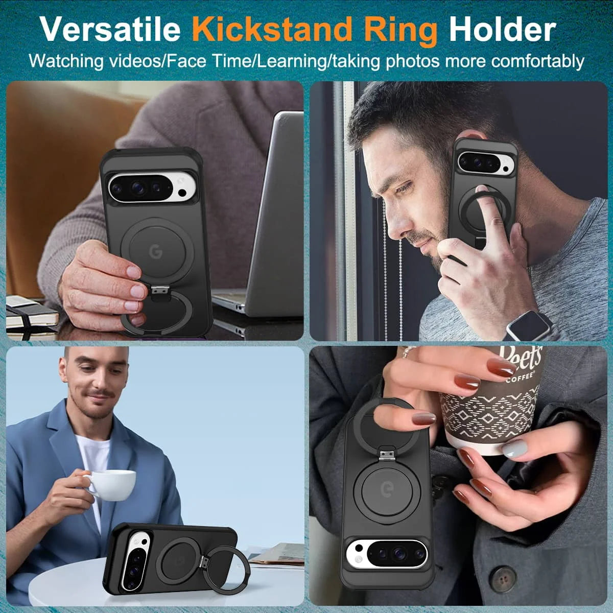 Magnetic For Google Pixel 10 Pro XL Pixel 10 9 Pro Case [Compatible With Magnetic] With Stand, Drop Protection] Shockproof Cover