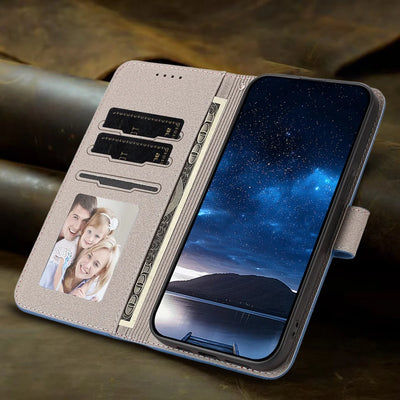 For iPhone 17 Pro Max Solid Color Luxury Leather Flip Case on For iPhone 17 16 15 14 13 12 Pro Max Plus 17 Air 16E Wallet Cover