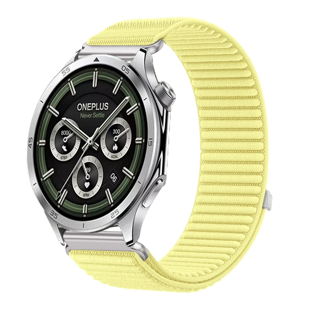 18mm 22mm Wave Nylon Strap for Oneplus Watch 3 43mm 46mm/4 3 Lite/2/2R Sport Wristband for OPPO Watch S/X2/3/Huawei GT6 5 4 Band