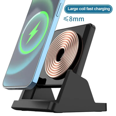 Fast Wireless Charger Pad + Holder for iPhone 17 15 14 13 12 11 Pro Max XR Samsung Galaxy Xiaomi Wireless Charging Dock Station