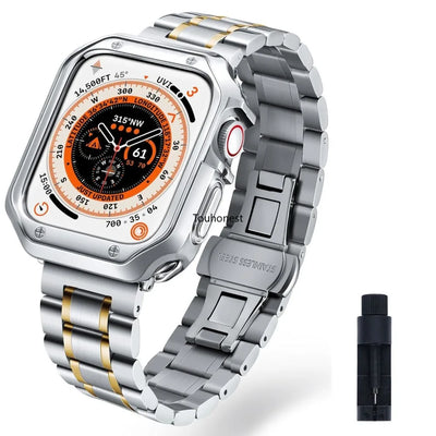 Stainless Steel Strap For Apple Watch Band Series 12/11/10/9/8/7/6/5/SE 3 Metal Bracelet For iWatch Ultra 4 49mm 45mm 44mm 46mm