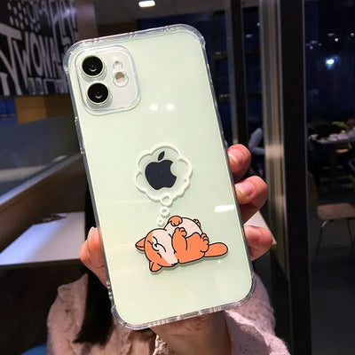 Creative Elephant Lion Animal Phone Case For iPhone 17 16 15 13 11 12 14 Pro Max Mini 7 8 Plus Dog Clear Shockproof Soft Covers