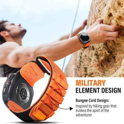 Braided Band Compatible with Samsung Galaxy Watch Ultra 47mm (2024/2025 Model) Replacement Band, Nylon Loop Strap for Men