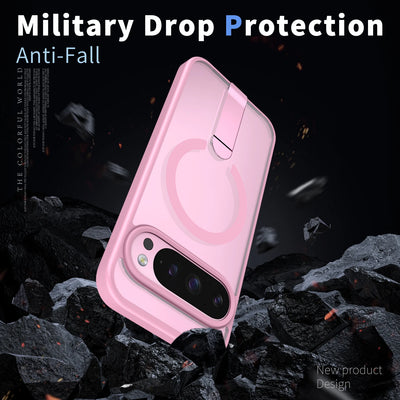 Luxury High Transparent Case For Google Pixel 11 10 9 Pro XL 5G 9A 10A Magnetic Wireless Charging With Holder Shockproof Cover