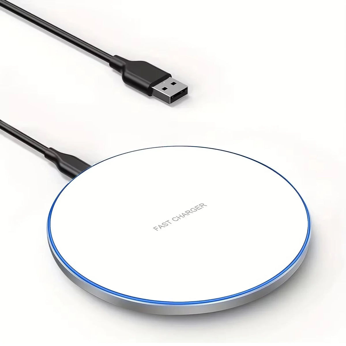 15W Desktop LED Wireless Charger Pad Phone Holder For iPhone 17 16 15 14 13 Pro Max Samsung Xiaomi Induction Fast Charging Stand