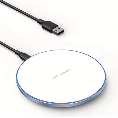 15W Desktop LED Wireless Charger Pad Phone Holder For iPhone 17 16 15 14 13 Pro Max Samsung Xiaomi Induction Fast Charging Stand