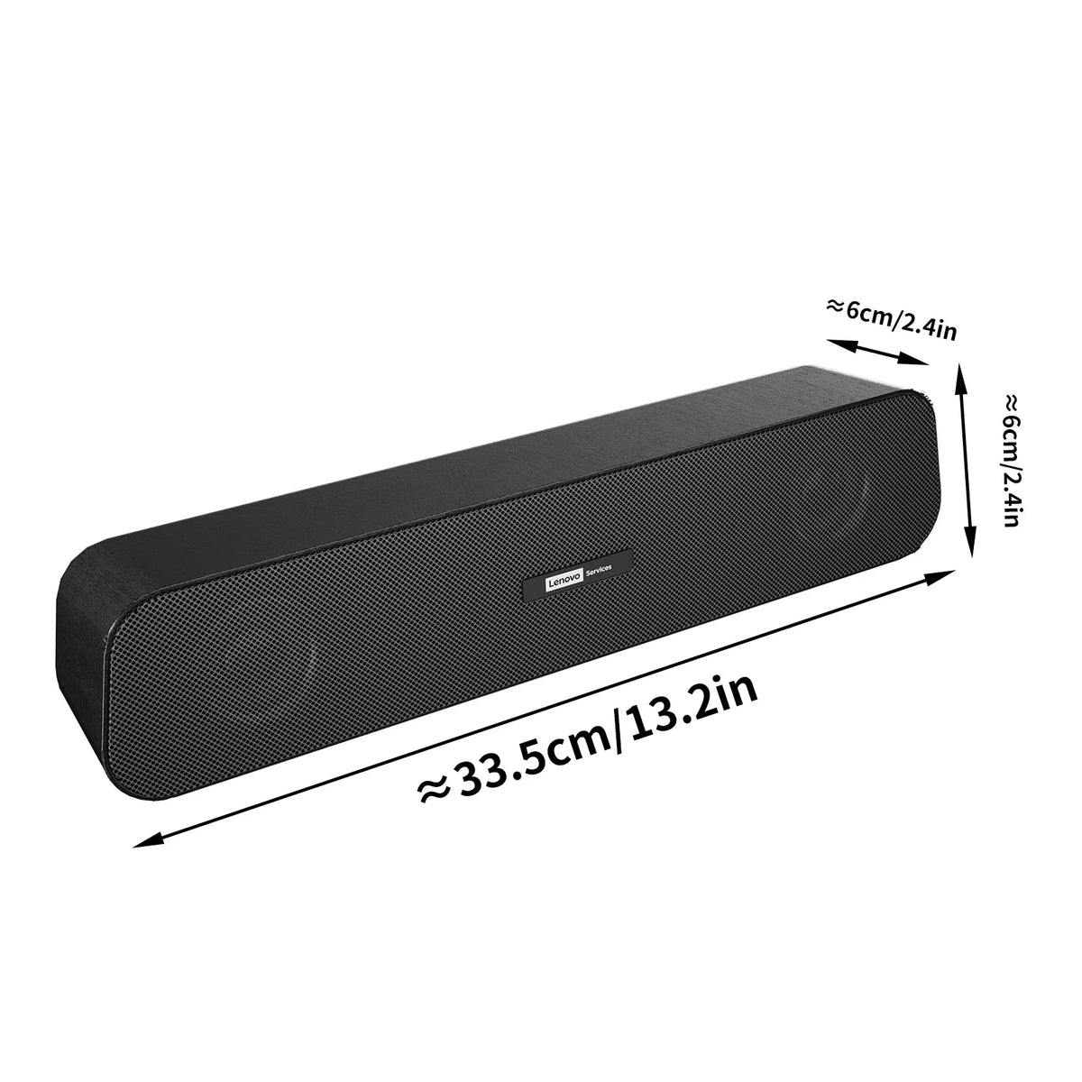 Lenovo Portable Desktop Speakers USB Stereo Deep Bass, Music Player 3D Surround Loudspeaker Audio Player for PC Laptop Desktop